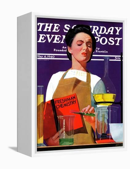 "Freshmen Chemistry," Saturday Evening Post Cover, May 4, 1940-John Hyde Phillips-Framed Premier Image Canvas