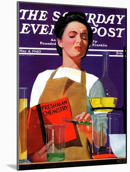 "Freshmen Chemistry," Saturday Evening Post Cover, May 4, 1940-John Hyde Phillips-Mounted Giclee Print