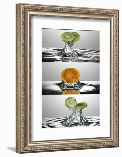 FreshSplash Citrus Triptych-Steve Gadomski-Framed Photographic Print