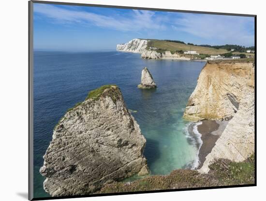 Freshwater Bay and Chalk Cliffs of Tennyson Down, Isle of Wight, England, United Kingdom, Europe-Roy Rainford-Mounted Photographic Print