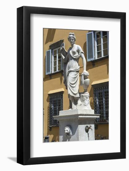 Freshwater Fountain in the Piazza San Salvatore, Lucca, Tuscany, Italy, Europe-James Emmerson-Framed Photographic Print