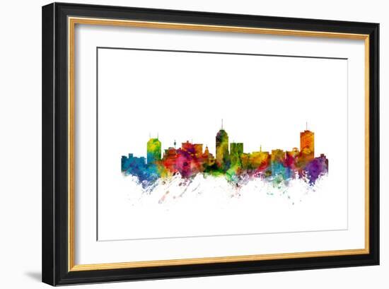 Fresno California Skyline-Michael Tompsett-Framed Art Print