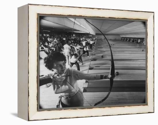 Fresno's Sunnyside Bowl Bowling Alley-J^ R^ Eyerman-Framed Premier Image Canvas