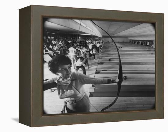 Fresno's Sunnyside Bowl Bowling Alley-J^ R^ Eyerman-Framed Premier Image Canvas