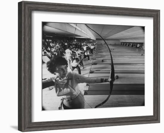 Fresno's Sunnyside Bowl Bowling Alley-J^ R^ Eyerman-Framed Photographic Print