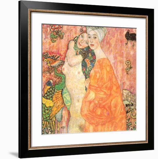 Freunddinnen-Gustav Klimt-Framed Art Print