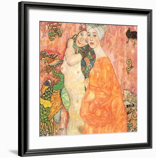 Freunddinnen-Gustav Klimt-Framed Art Print