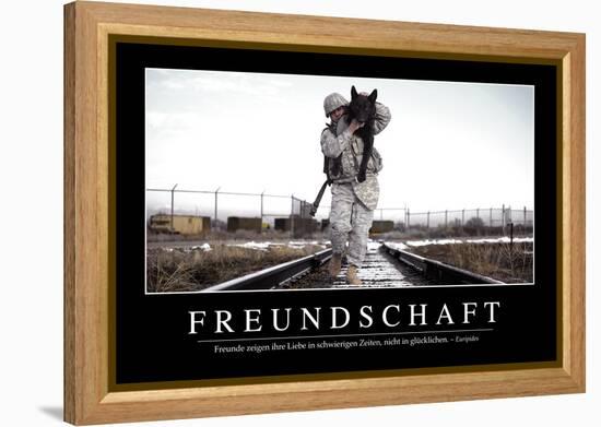 Freundschaft: Motivationsposter Mit Inspirierendem Zitat-null-Framed Premier Image Canvas