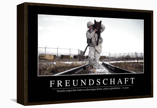 Freundschaft: Motivationsposter Mit Inspirierendem Zitat-null-Framed Premier Image Canvas