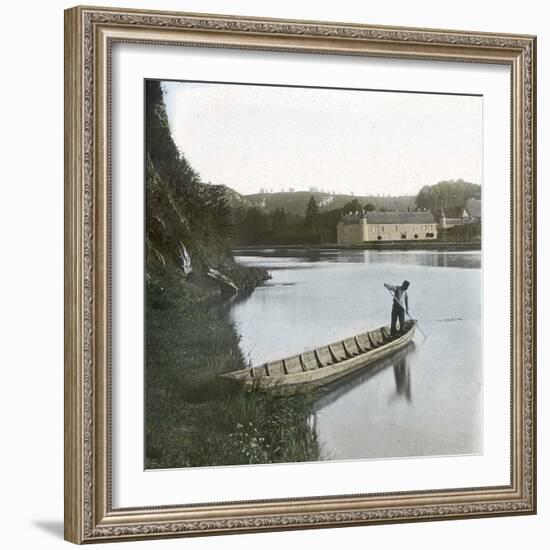 Freyr Castle (1637) on the Banks of the Meuse River, in Belgium-Leon, Levy et Fils-Framed Photographic Print