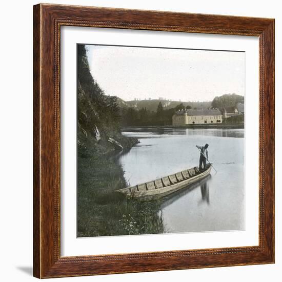 Freyr Castle (1637) on the Banks of the Meuse River, in Belgium-Leon, Levy et Fils-Framed Photographic Print