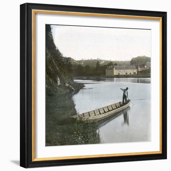 Freyr Castle (1637) on the Banks of the Meuse River, in Belgium-Leon, Levy et Fils-Framed Photographic Print