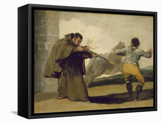 Friar Pedro Shoots El Maragato as His Horse Runs Off, C.1806-Francisco de Goya-Framed Premier Image Canvas