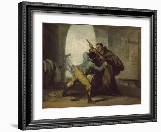 Friar Pedro Wrests the Gun from El Maragato, C.1806-Francisco de Goya-Framed Giclee Print