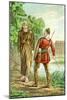 Friar Tuck and Robin Hood-null-Mounted Art Print