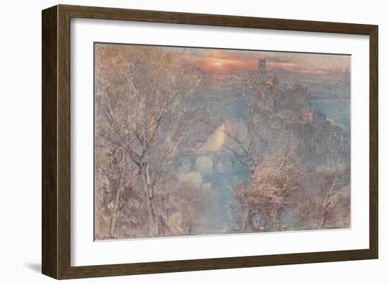 'Fribourg, Switzerland: Sunrise', 1900, (1923)-Albert Goodwin-Framed Giclee Print