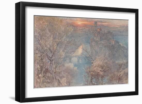 'Fribourg, Switzerland: Sunrise', 1900, (1923)-Albert Goodwin-Framed Giclee Print