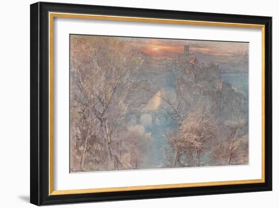 'Fribourg, Switzerland: Sunrise', 1900, (1923)-Albert Goodwin-Framed Giclee Print