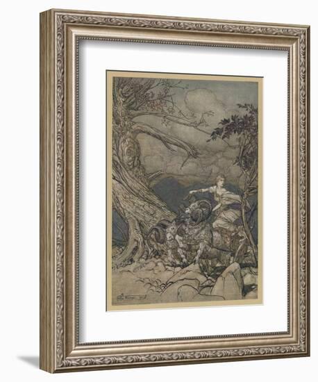 Fricka Is Angered-Arthur Rackham-Framed Art Print