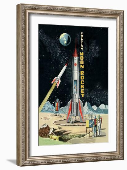 Friction Moon Rocket-null-Framed Art Print