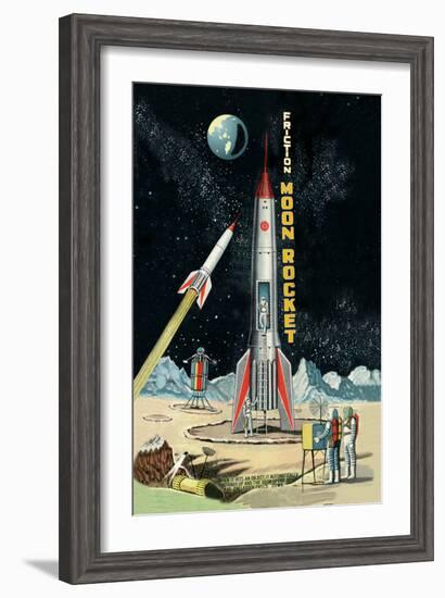 Friction Moon Rocket--Framed Art Print