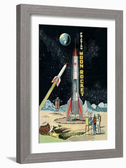 Friction Moon Rocket-null-Framed Art Print