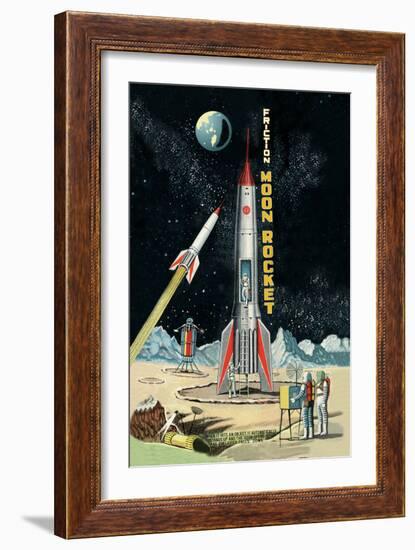 Friction Moon Rocket-null-Framed Art Print