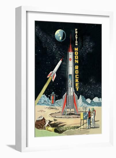 Friction Moon Rocket-null-Framed Art Print