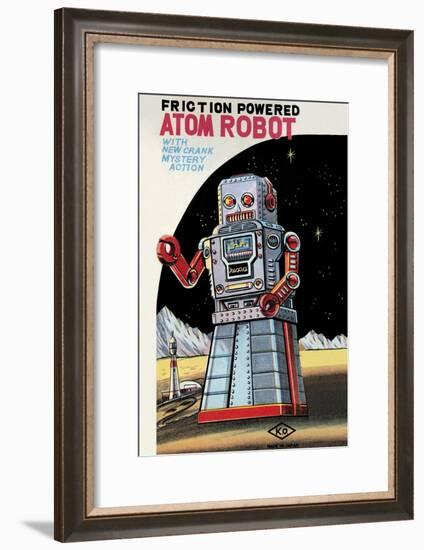 Friction Powered Atom Robot-null-Framed Art Print
