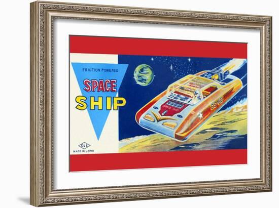 Friction Powered Space Ship Ss-18-null-Framed Art Print