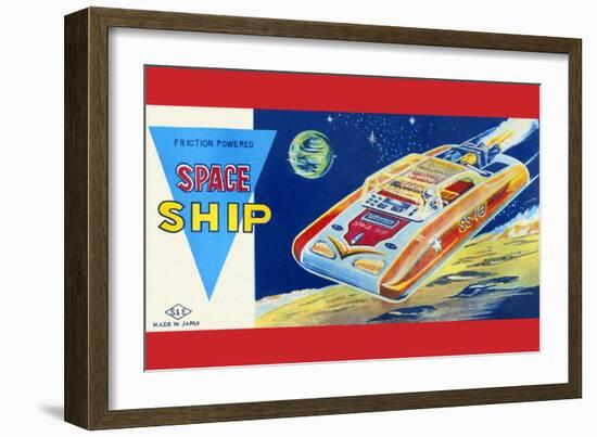 Friction Powered Space Ship Ss-18-null-Framed Art Print