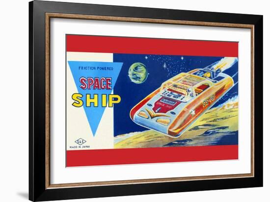 Friction Powered Space Ship Ss-18-null-Framed Art Print