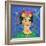 Frida Blue-Farida Zaman-Framed Art Print