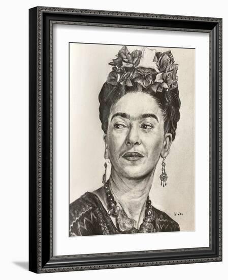 Frida Kahlo, C.2021 (Pencil on Paper)-Blake Munch-Framed Giclee Print