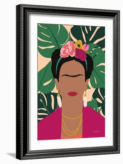 Frida Kahlo I Palms No Distress-Becky Thorns-Framed Art Print