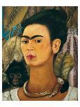 Portrait with Gold Dress-Frida Kahlo-Art Print