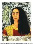 Portrait with Gold Dress-Frida Kahlo-Art Print