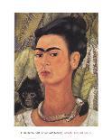 Self-Portrait with Monkey and Parrot, c.1942-Frida Kahlo-Art Print