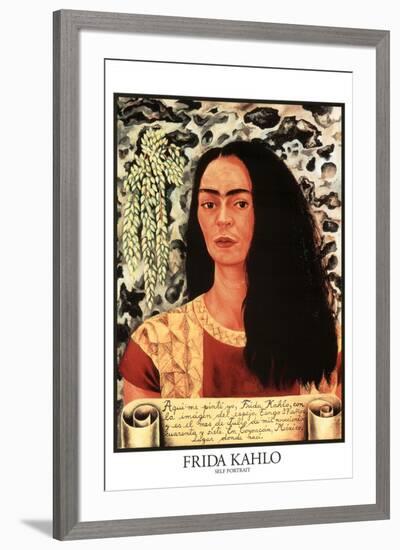 Frida Kahlo (Self Portrait)-Frida Kahlo-Framed Art Print