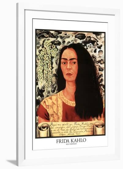 Frida Kahlo (Self Portrait)-Frida Kahlo-Framed Art Print