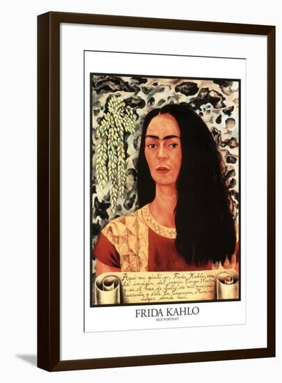 Frida Kahlo (Self Portrait)-Frida Kahlo-Framed Art Print