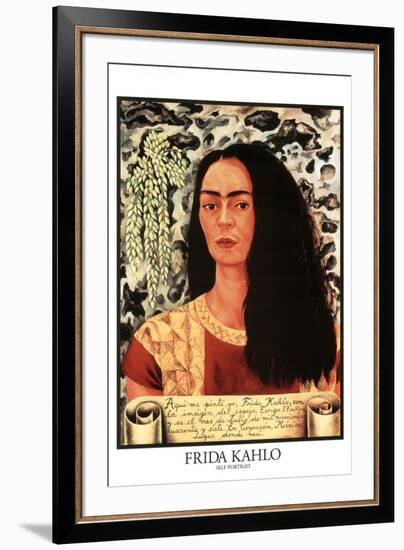 Frida Kahlo (Self Portrait)-Frida Kahlo-Framed Art Print