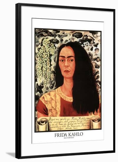 Frida Kahlo (Self Portrait)-Frida Kahlo-Framed Art Print