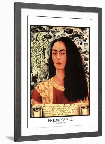 Frida Kahlo (Self Portrait)-Frida Kahlo-Framed Art Print