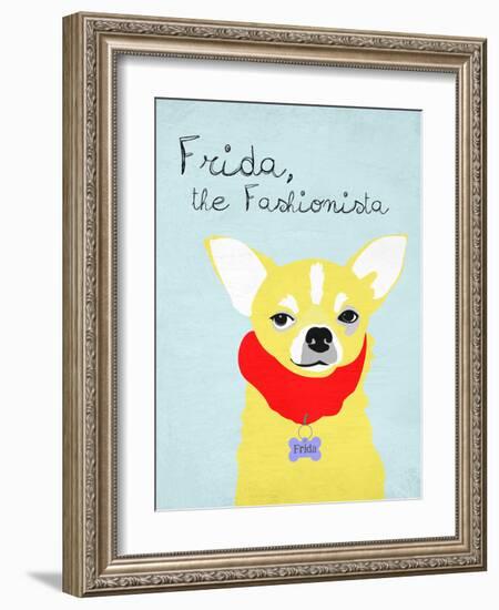 Frida the Fashionista Chihuahua-Ginger Oliphant-Framed Art Print