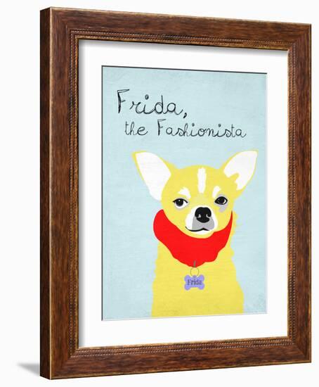 Frida the Fashionista Chihuahua-Ginger Oliphant-Framed Art Print