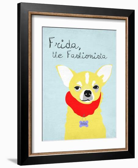 Frida the Fashionista Chihuahua-Ginger Oliphant-Framed Art Print