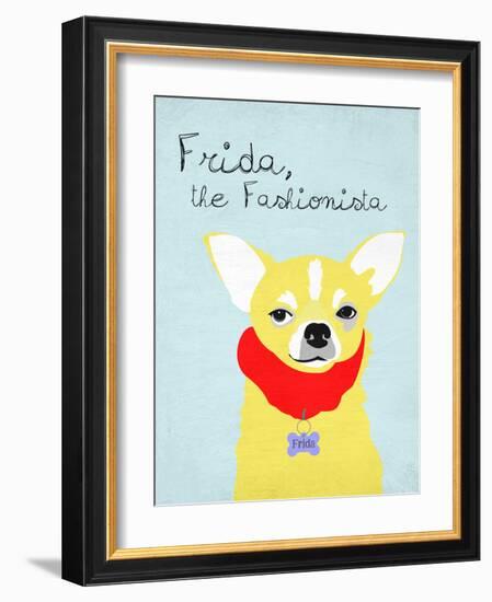 Frida the Fashionista Chihuahua-Ginger Oliphant-Framed Art Print