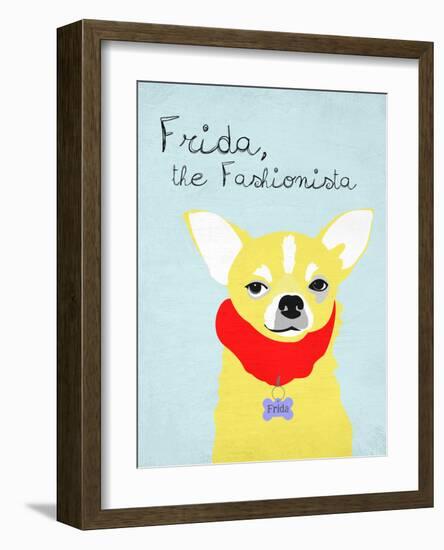 Frida the Fashionista Chihuahua-Ginger Oliphant-Framed Art Print