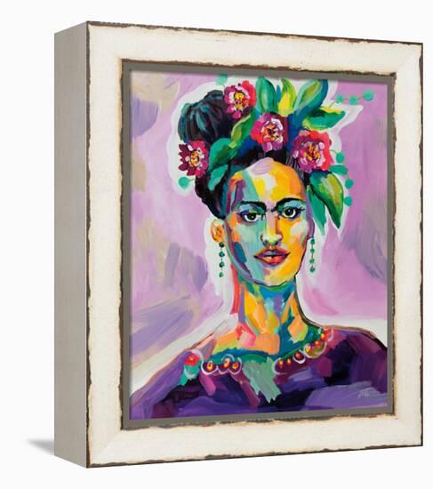 Frida v2-Jeanette Vertentes-Framed Stretched Canvas